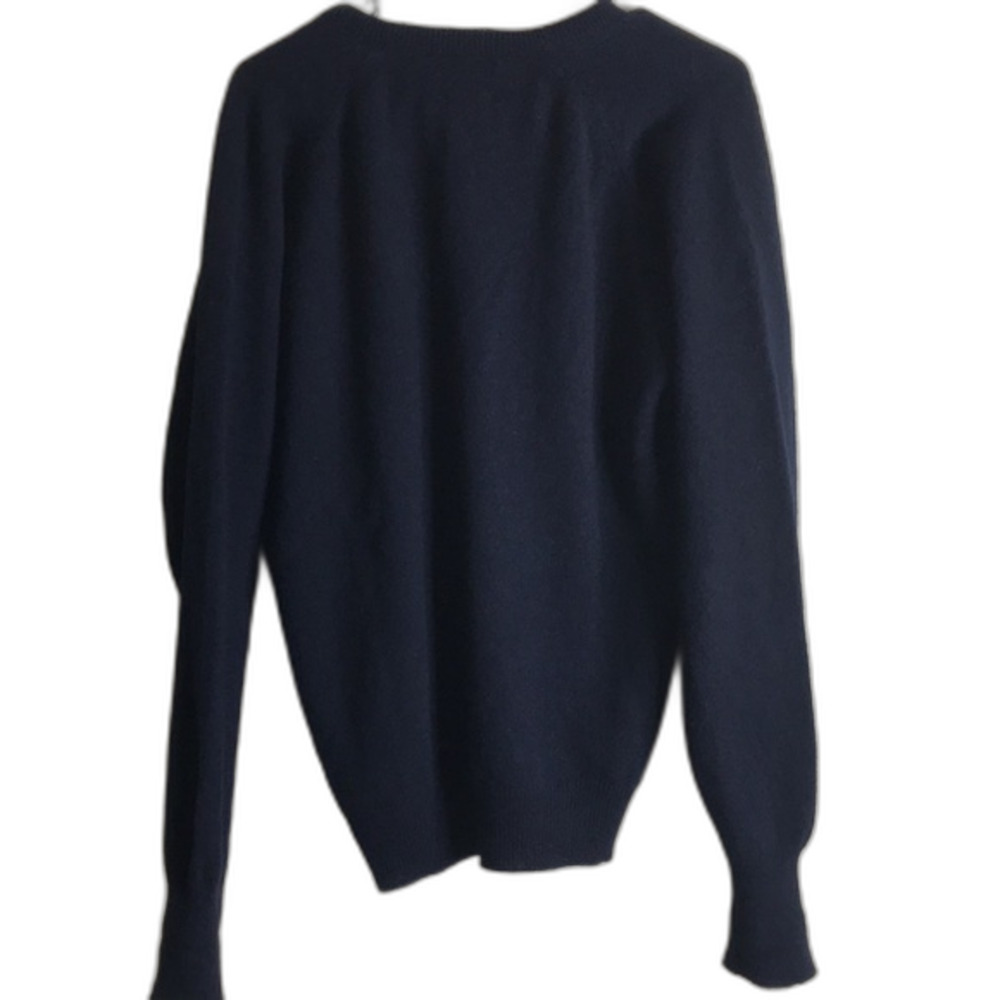 Pendleton 100% Lambs Wool Pull Over Navy Blue Swe… - image 8